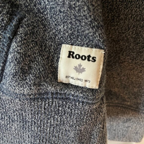 Roots blue hoodie with zipper, size Medium - Picture 5 of 8